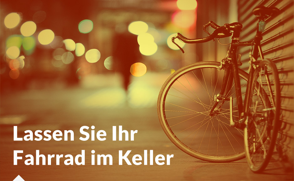 Lassen Sie Ihr Fahrrad im Keller